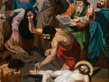 XI. Station: Jesus wird ans Kreuz genagelt
